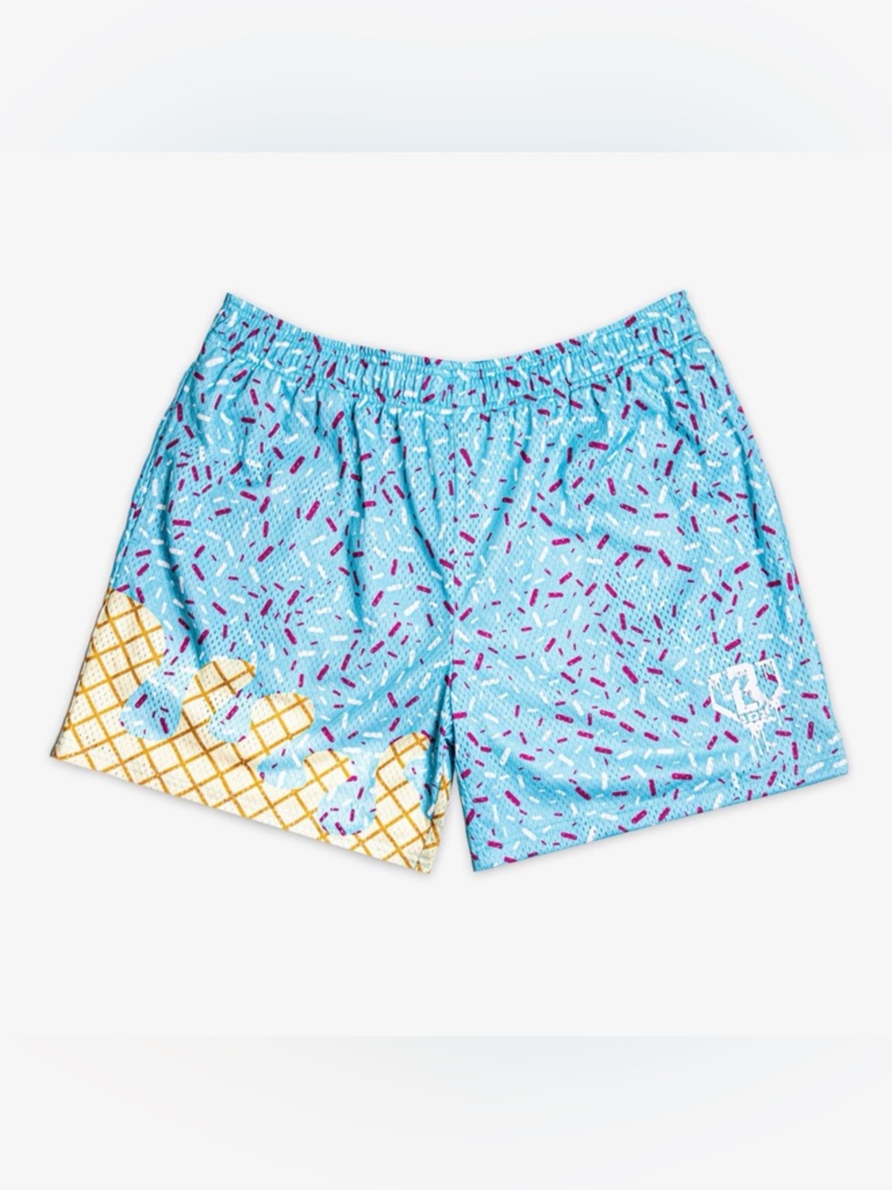 Baseball Lifestyle 101 Ice Cream Blue Cotton Candy Shorts - medium